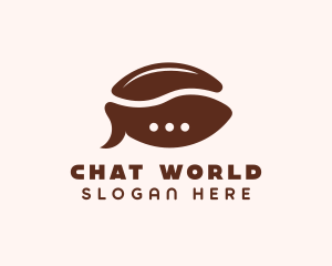 Coffee Bean Chat  logo design