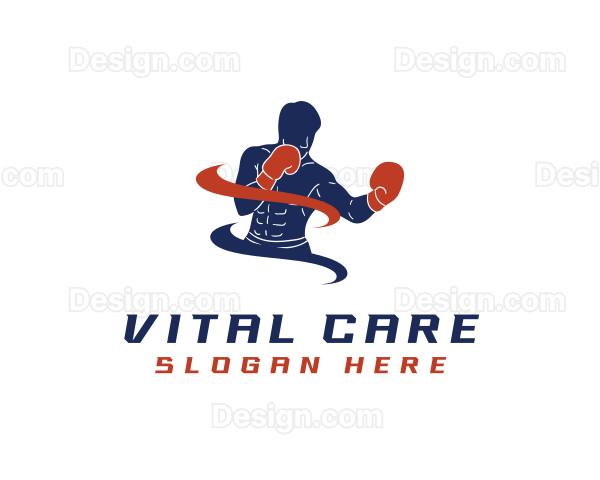 Boxing Athlete Gym Logo