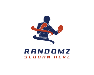 Boxing Athlete Gym Logo