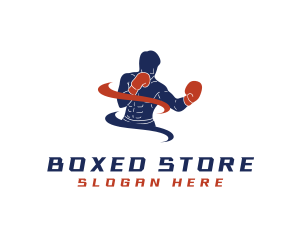 Boxing Athlete Gym logo design