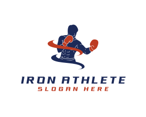 Boxing Athlete Gym logo design