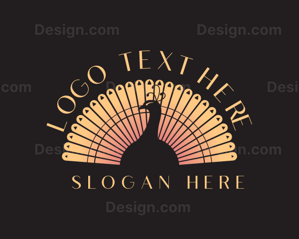 Peacock Luxury Feather Logo