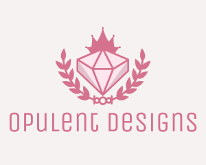 Pink Diamond Gemstone logo design