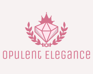 Pink Diamond Gemstone logo design