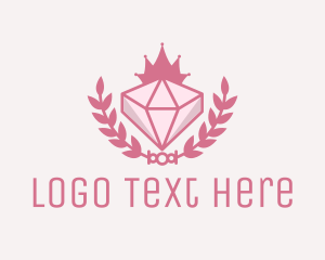 Engagement - Pink Diamond Gemstone logo design