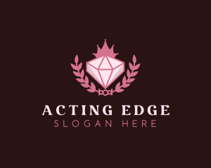 Pink Diamond Gemstone logo design