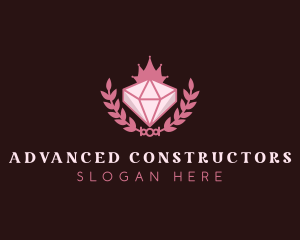 Pink Diamond Gemstone logo design