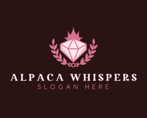 Pink Diamond Gemstone logo design