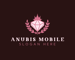 Pink Diamond Gemstone logo design