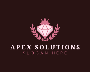 Pink Diamond Gemstone logo design