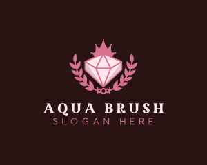 Pink Diamond Gemstone logo design