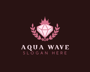 Pink Diamond Gemstone logo design