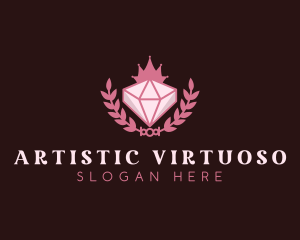 Pink Diamond Gemstone logo design