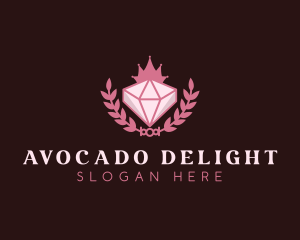 Pink Diamond Gemstone logo design