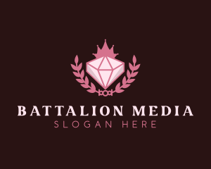 Pink Diamond Gemstone logo design