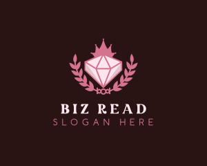 Pink Diamond Gemstone logo design