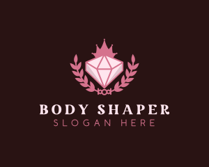 Pink Diamond Gemstone logo design