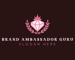 Pink Diamond Gemstone logo design