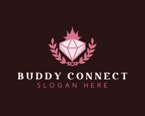 Pink Diamond Gemstone logo design