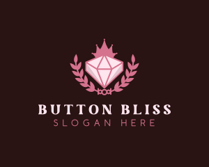 Pink Diamond Gemstone logo design