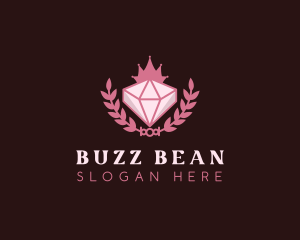 Pink Diamond Gemstone logo design