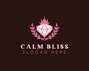 Pink Diamond Gemstone logo design