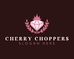 Pink Diamond Gemstone logo design