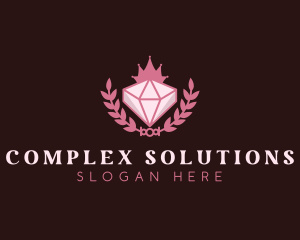 Pink Diamond Gemstone logo design