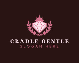 Pink Diamond Gemstone logo design