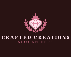 Pink Diamond Gemstone logo design