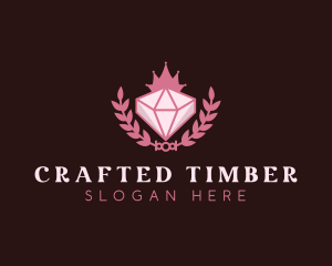 Pink Diamond Gemstone logo design