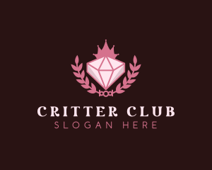 Pink Diamond Gemstone logo design