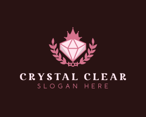 Pink Diamond Gemstone logo design