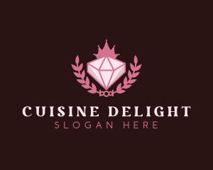 Pink Diamond Gemstone logo design