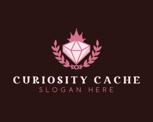 Pink Diamond Gemstone logo design