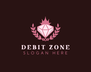 Pink Diamond Gemstone logo design