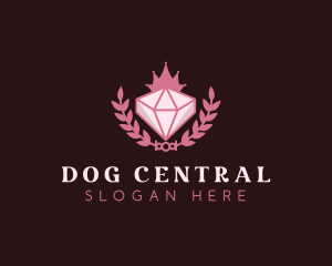 Pink Diamond Gemstone logo design