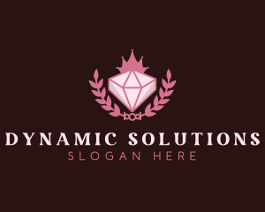 Pink Diamond Gemstone logo design