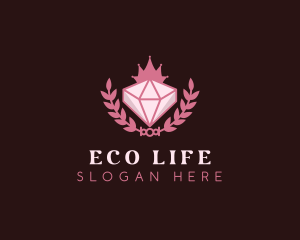 Pink Diamond Gemstone logo design