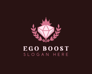 Pink Diamond Gemstone logo design