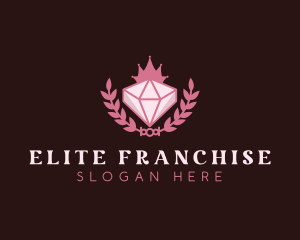 Pink Diamond Gemstone logo design