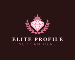 Pink Diamond Gemstone logo design