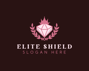 Pink Diamond Gemstone logo design