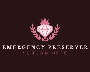 Pink Diamond Gemstone logo design