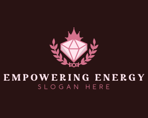 Pink Diamond Gemstone logo design