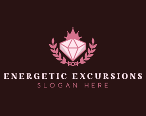 Pink Diamond Gemstone logo design