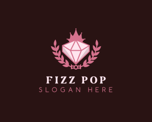 Pink Diamond Gemstone logo design