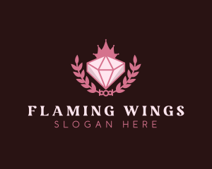 Pink Diamond Gemstone logo design