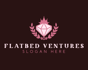 Pink Diamond Gemstone logo design