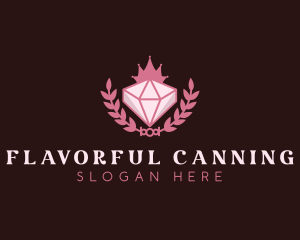 Pink Diamond Gemstone logo design